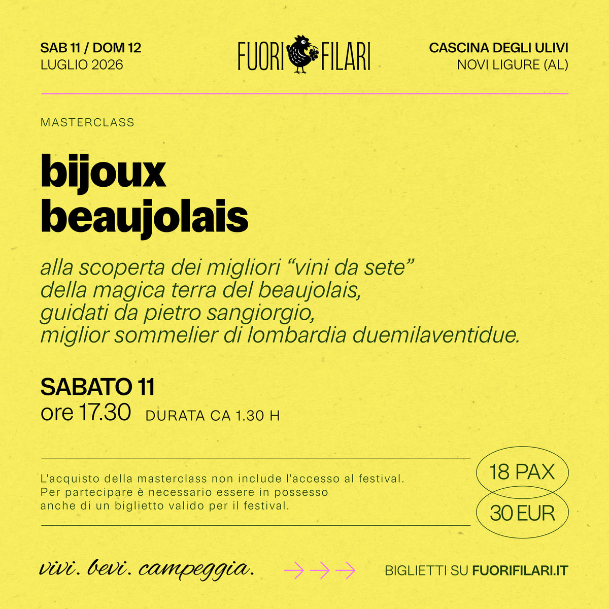 FF26 - Masterclass - Bijoux Beaujolais - 11 Luglio